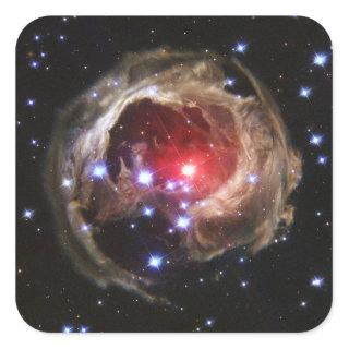 Ruby Red Supergiant Star Dust Square Sticker
