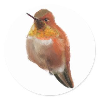 Rufous Hummingbird (Selasphorus rufus) Classic Round Sticker