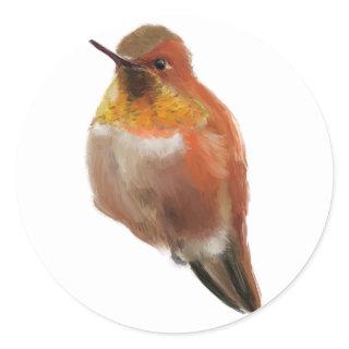 Rufous Hummingbird (Selasphorus rufus) Classic Round Sticker