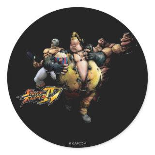 Rufus, El Fuerte & Zangief Classic Round Sticker