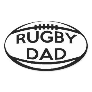 Rugby Dad Oval Sticker
