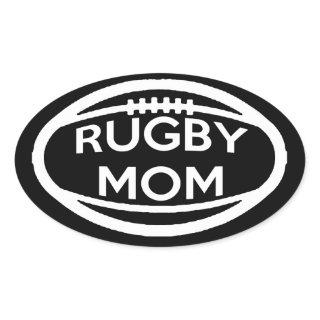 Rugby Mom Oval Sticker