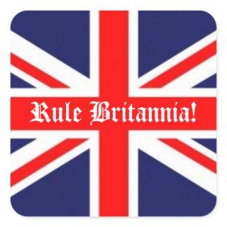 Rule Britannia!-British Flag Square Sticker