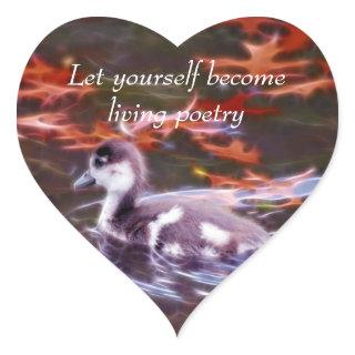 Rumi become living poetry heart sticker