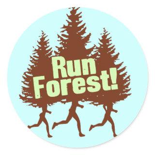 Run Forest Classic Round Sticker