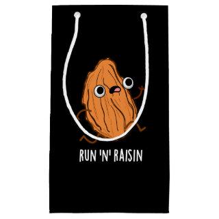 Run N Raisin Funny Food Pun Dark BG Small Gift Bag