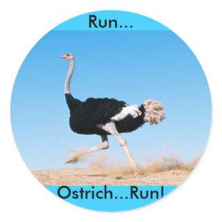 Run Ostrich Run Sticker
