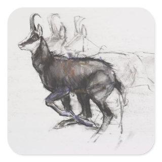 Running Chamois Square Sticker