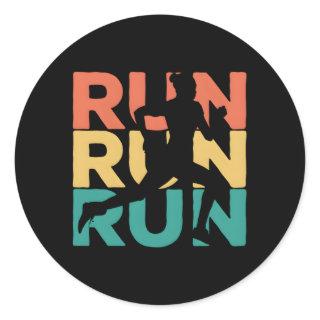 Running For Runners Classic Round Sticker