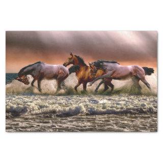 Running horses tissue paper