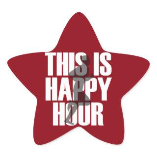 Running Is Happy Hour Star Sticker