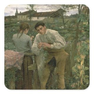 Rural Love, 1882 Square Sticker