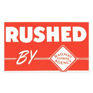 Rushed By Railway Express Stickers