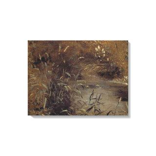 Rushes by a Pool, c.1821 (oil on paper on board) Canvas Print