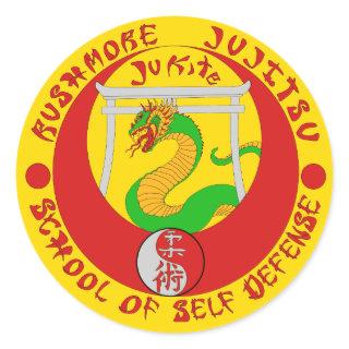 Rushmore Jukite Jujitsu Stiker Classic Round Sticker