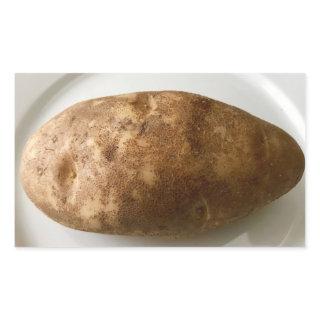 Russet Potato Spud on White Plate Stickers