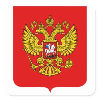 Russia Coat of Arms Square Sticker