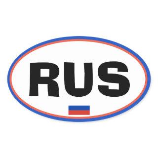 Russia Euro-style Oval Sticker
