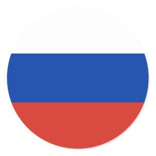 Russia Flag Round Sticker