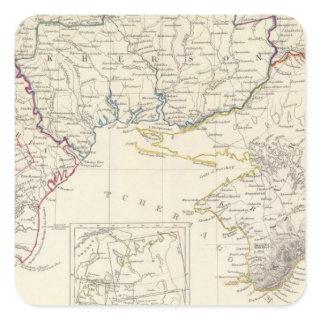 Russia in Europe Part VIII with index map Square Sticker