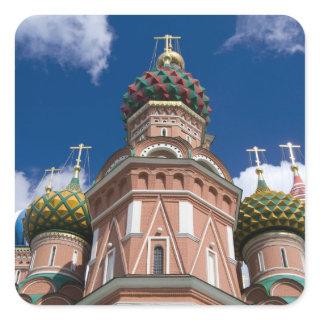 Russia, Moscow, Red Square. St. Basil's 2 Square Sticker