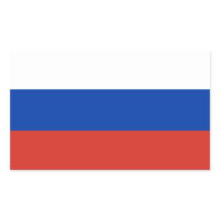 Russian Flag Rectangular Sticker