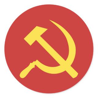 Russian Hammer and Sickle Classic Round Sticker