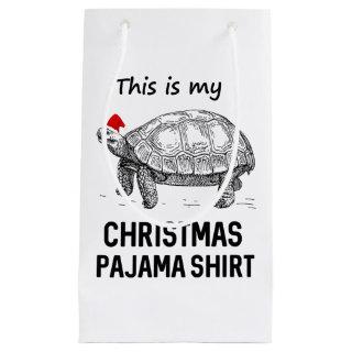 Russian Tortoise Christmas Pajama shirt Family Mat Small Gift Bag
