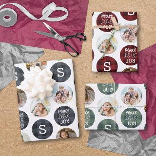 Rustic 6 Photo Monogram Plaid PEACE LOVE JOY  Sheets