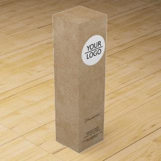 Rustic Add your Logo Custom Text Promotional Wine Box