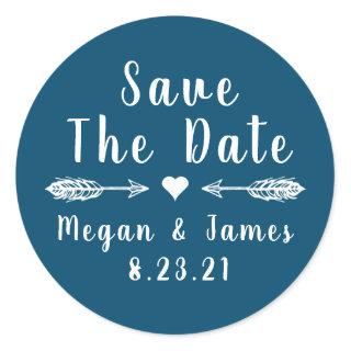 Rustic Arrow Save the Date Stickers