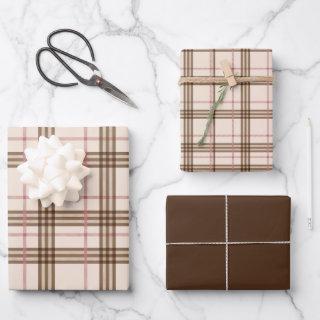 Rustic Beige Brown Tartan Plaid