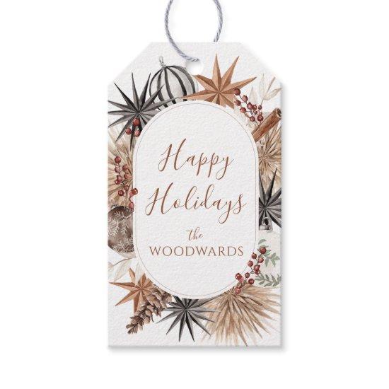 Rustic Boho Christmas Personalized Gift Tags