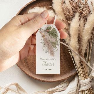 Rustic Boho Pampas Grass Thank You Gift Tags