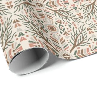 Rustic Boho Tribal Earth Tones Geometric Pattern