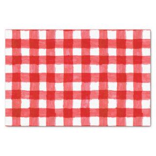 Rustic Buffalo Check Red and White Tissue Paper
