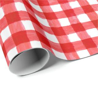Rustic Buffalo Check Red and White