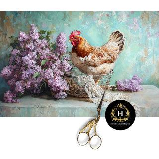 Rustic Chicken Lilacs Lace Decoupage Tissue Paper