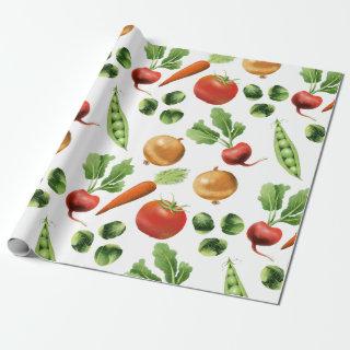 Rustic Colorful Vegetables Pattern