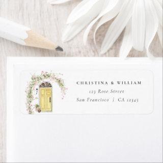 Rustic Cottag Flower Garden Wedding Return Address Label