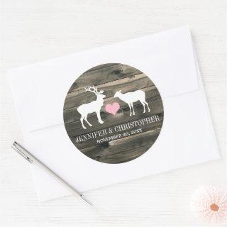 Rustic Country Buck and Doe Envelope Seal