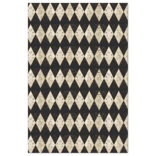 Rustic Country Harlequin Tan and Black Decoupage Tissue Paper