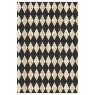 Rustic Country Harlequin Tan and Black Decoupage Tissue Paper