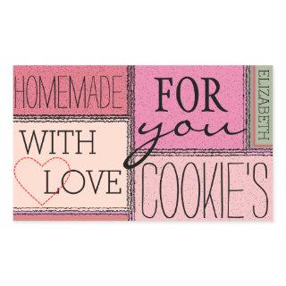 Rustic Country Homemade Cookies Personalized Rectangular Sticker