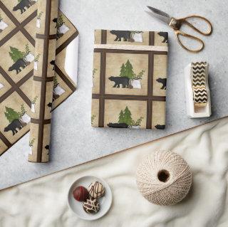 Rustic Country Silhouette Bear and Trees