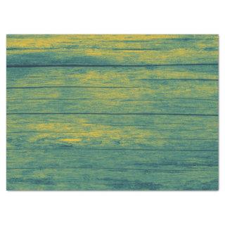 Rustic Elegant Cottage Texture Green Wood Grain Tissue Paper