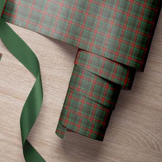 Rustic elegant plaid classic red green Christmas