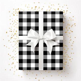 Rustic Farmhouse Black & White Checked Pattern