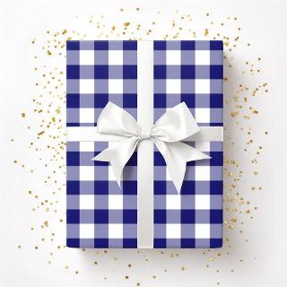 Rustic Farmhouse Blue & White Checked Pattern