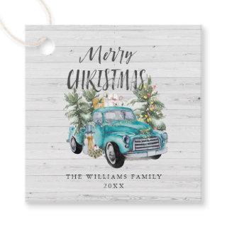 Rustic Farmhouse Truck | Holiday Christmas Gift Favor Tags
